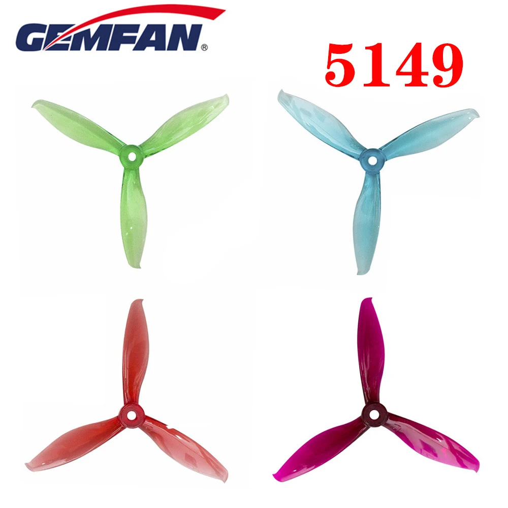 6 Pairs Gemfan Flash 5149 5 Zoll tri-klinge 3 Klinge CW CCW Kunststoff Propeller Kompatibel T-motor für RC FPV Racing Drone