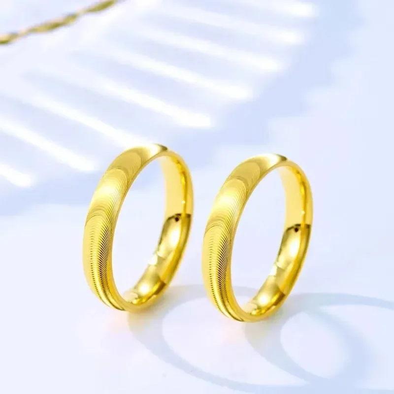 

VivoGold High - Grade 24K Pure Gold AU999 Cat's Eye Ring, Fashionably Simple for Couples, Wholesale with Metal Stamp