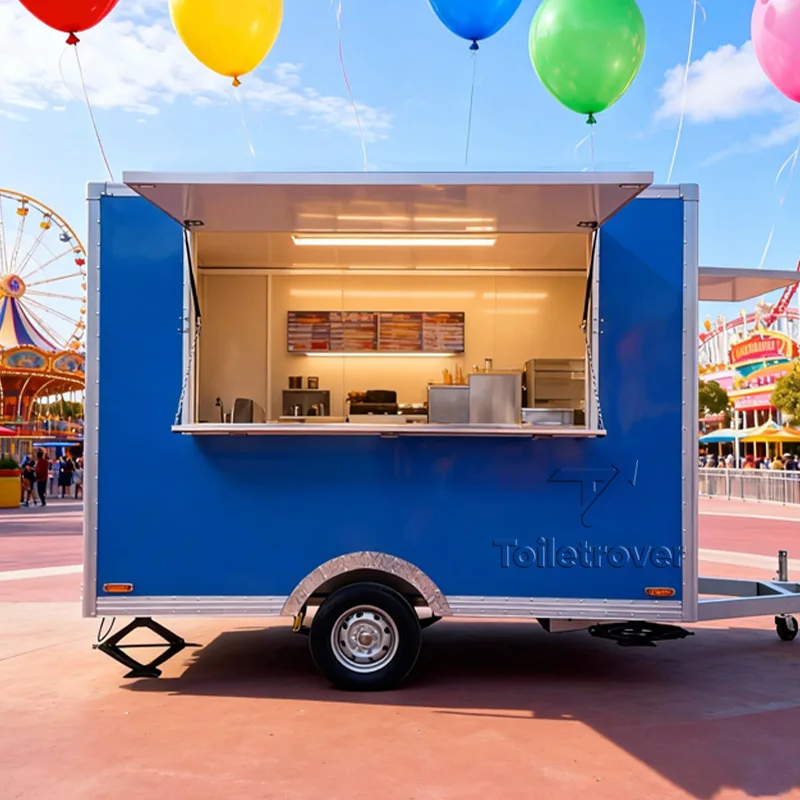 

New Design Towable Remorque Food Truck Poulet Pizza Doner Kebab Burger Tacos Food Trailer with Full Kitchen Equipment