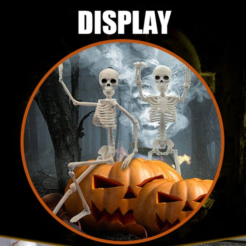 Szkielet całego ludzkiego ciała ruchomymi stawami Stylowa dekoracja na imprezę Halloween