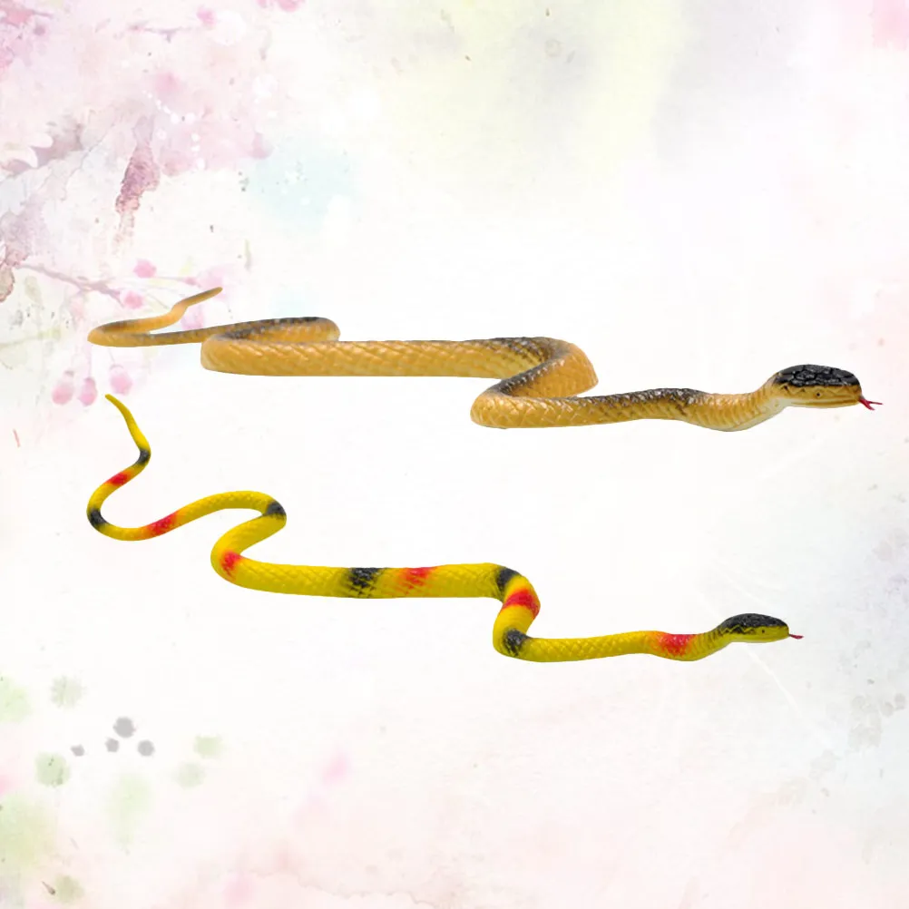 

2 шт. Имитация змеи, реалистичная маленькая змея-игрушка, реквизит для розыгрышей, косплей-аксессуары, забавные игрушки для вечеринки на Хэллоуин