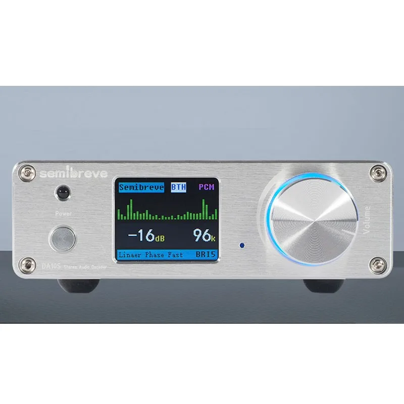 Semibreve DA10S Dual ES9038Q2M DSD512 Bluetooth QCC3084 5.4 USB Audio Decoder HiFi DAC (Onboard USB Without Sub Card)