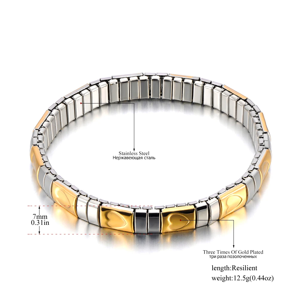Lokaer 316L Edelstahl CZ Kristall Elastizität Kette Armbänder Für Frauen Echt Vergoldet Trendy Wasserdicht Schmuck B23138 – Detail 16