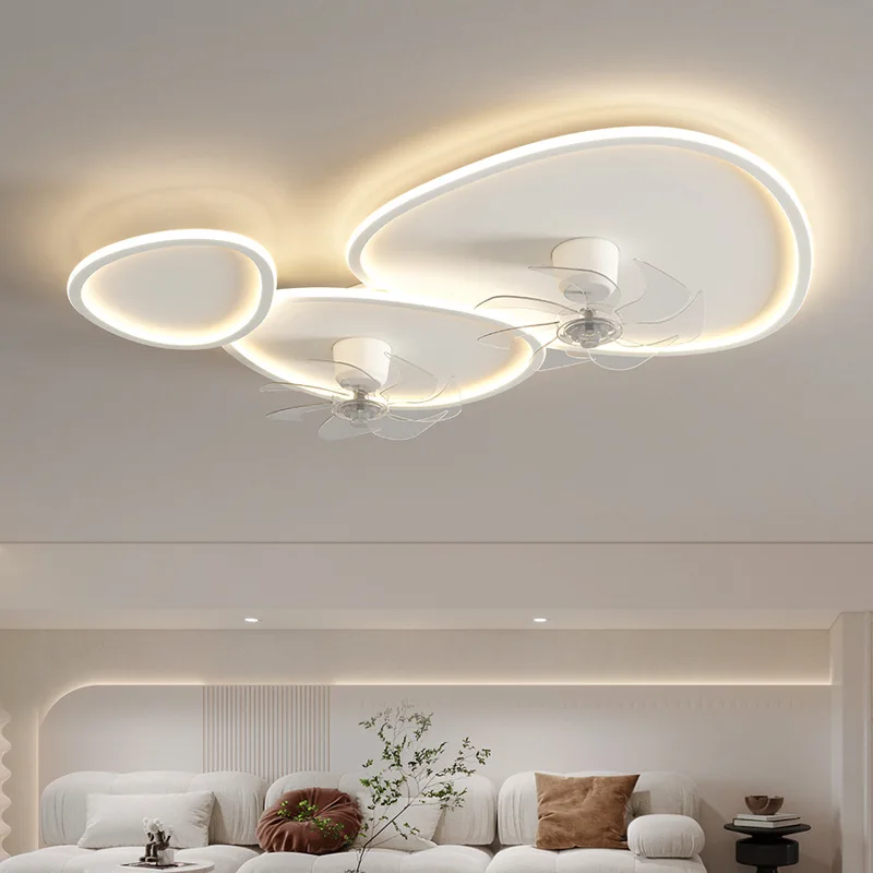 Modern Minimal Ceiling Fan Light Ultra-thin And Creative Integrated Fan Light Suitable Summer/winter Smart Silent Ceiling Lights