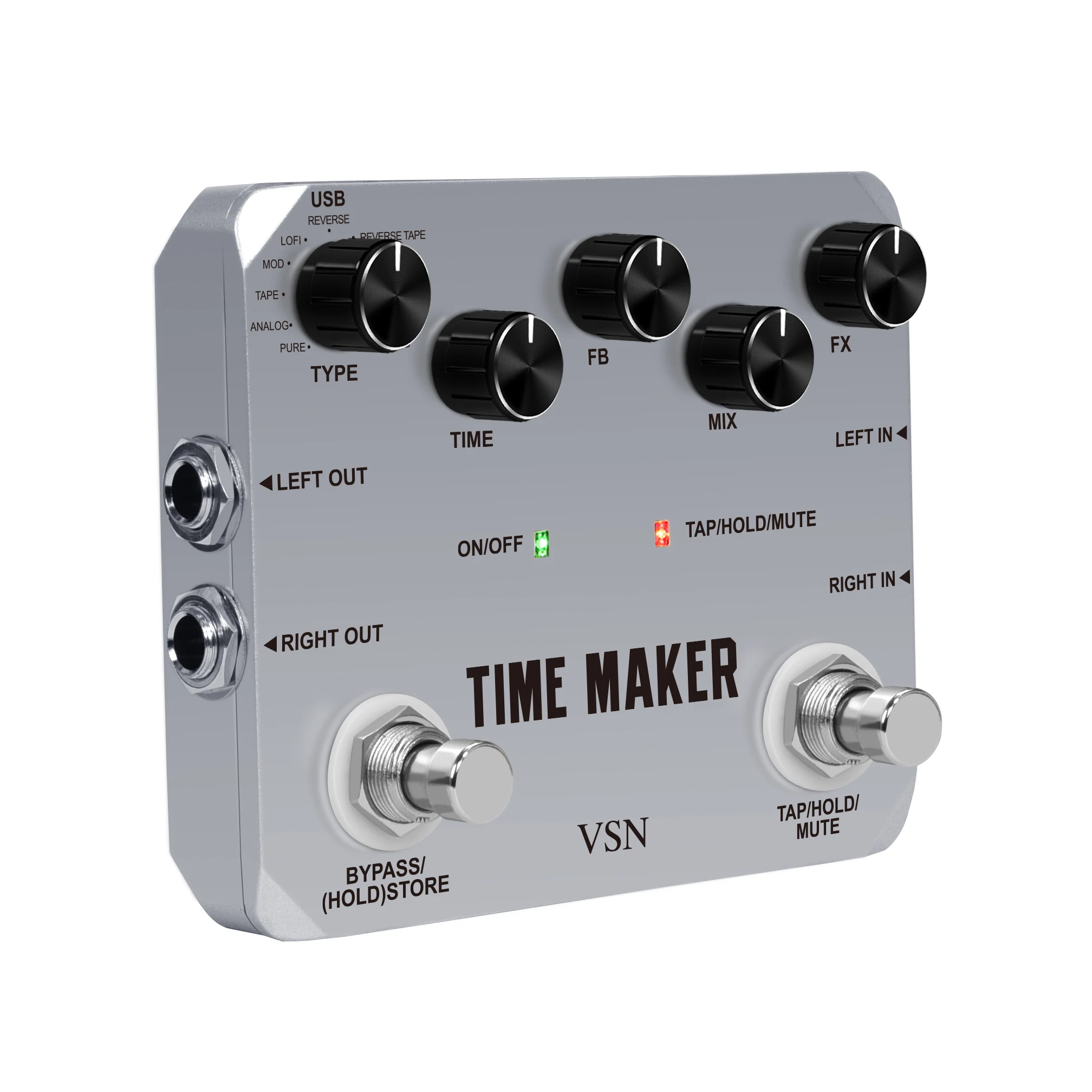 VSN LTD-02 Guitar Time Maker Pedal Ultra Delay Effect Pedals For Electric Guitars 11 Types Delay