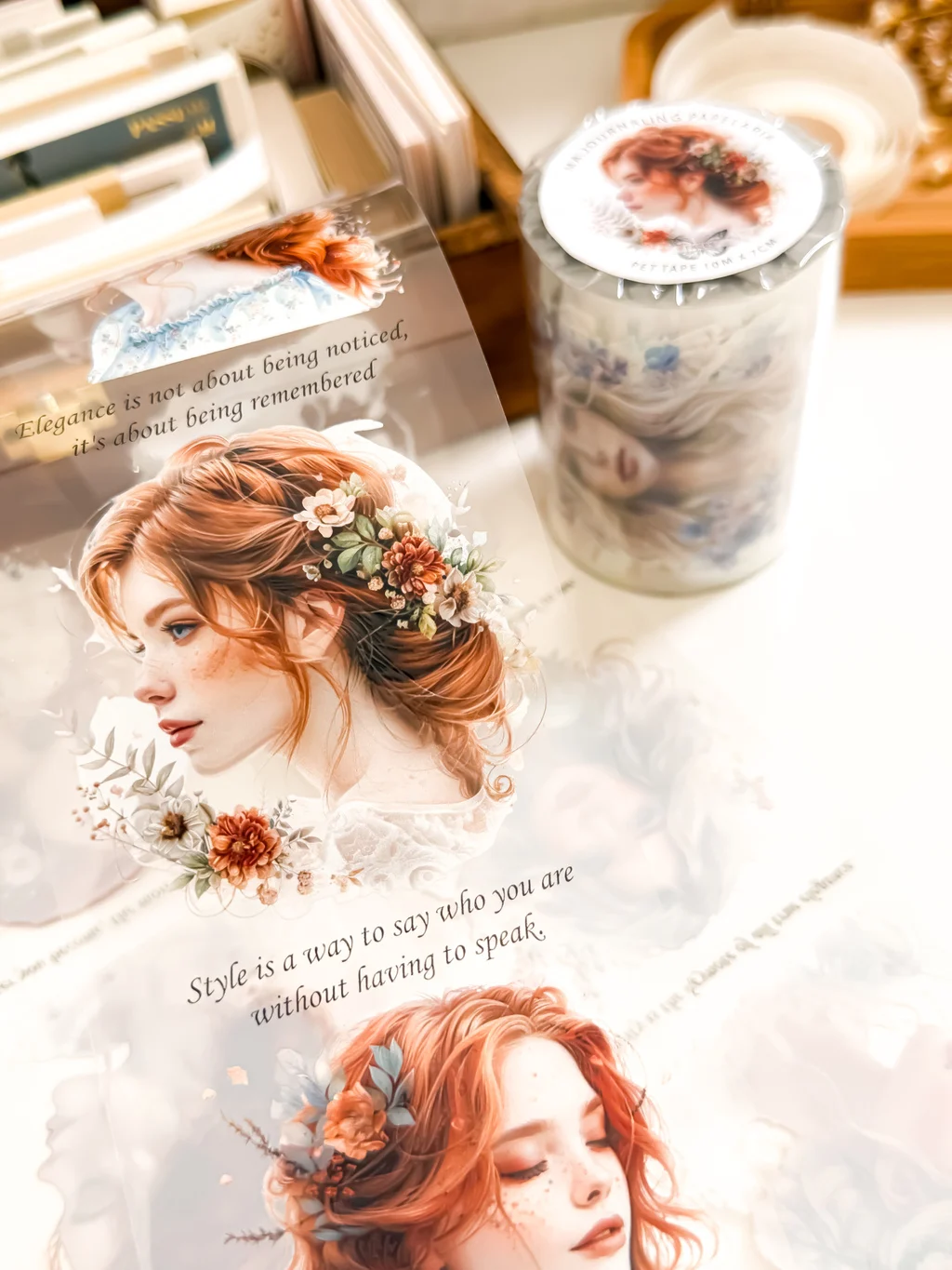 

Ma.Journaling Studio винтажные лица девушка васи ПЭТ лента для изготовления карт DIY Скрапбукинг декоративная наклейка