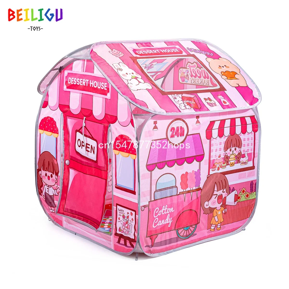 Children's Game Tent Ice Cream Playhouse Dessert Shop Indoor Party House Outdoor Tents Favor Pack Toy for Children Birthday Gift