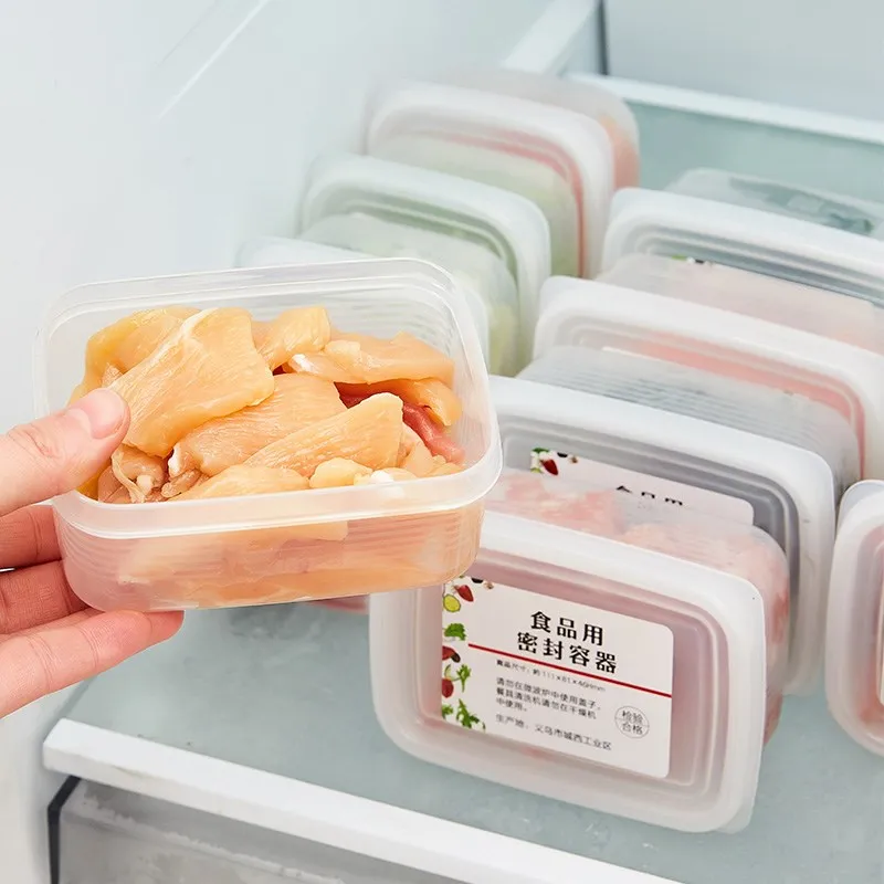 

Mini Refrigerator Food Cooler Food Storage Container Stackable Food Saver Box with Lid Square Plastic Single-layer Sealed
