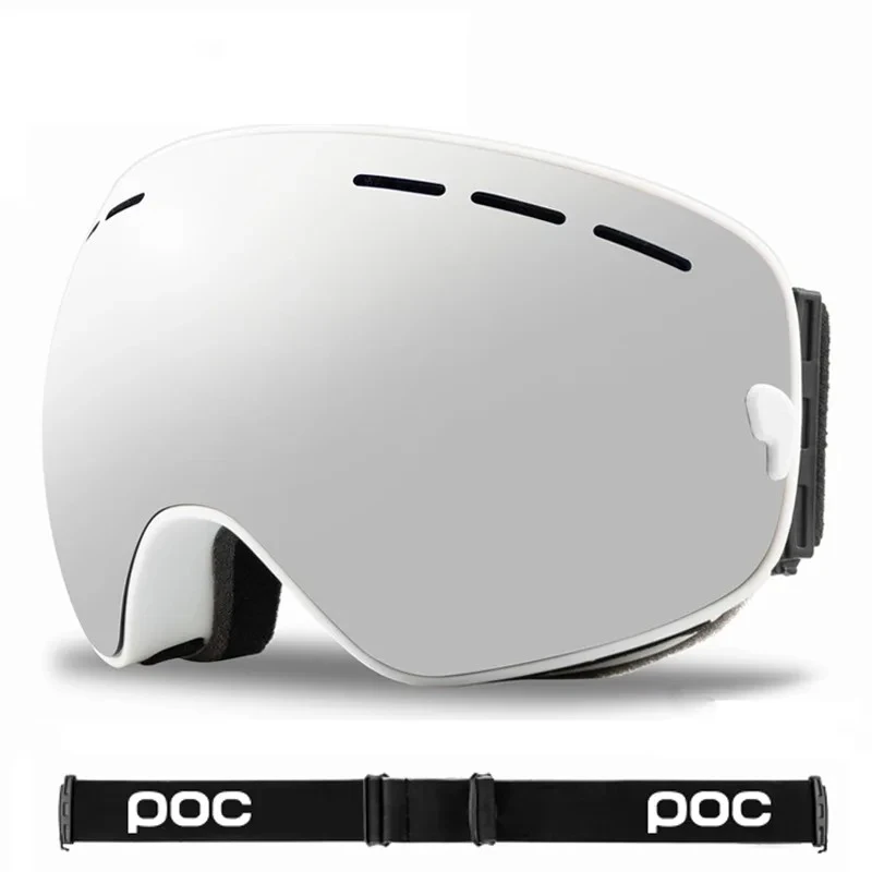 AliExpress New POC double layer anti-fog ski goggles .Fully coated ski mountaineering protective eyewear,Winter sports protective equipment