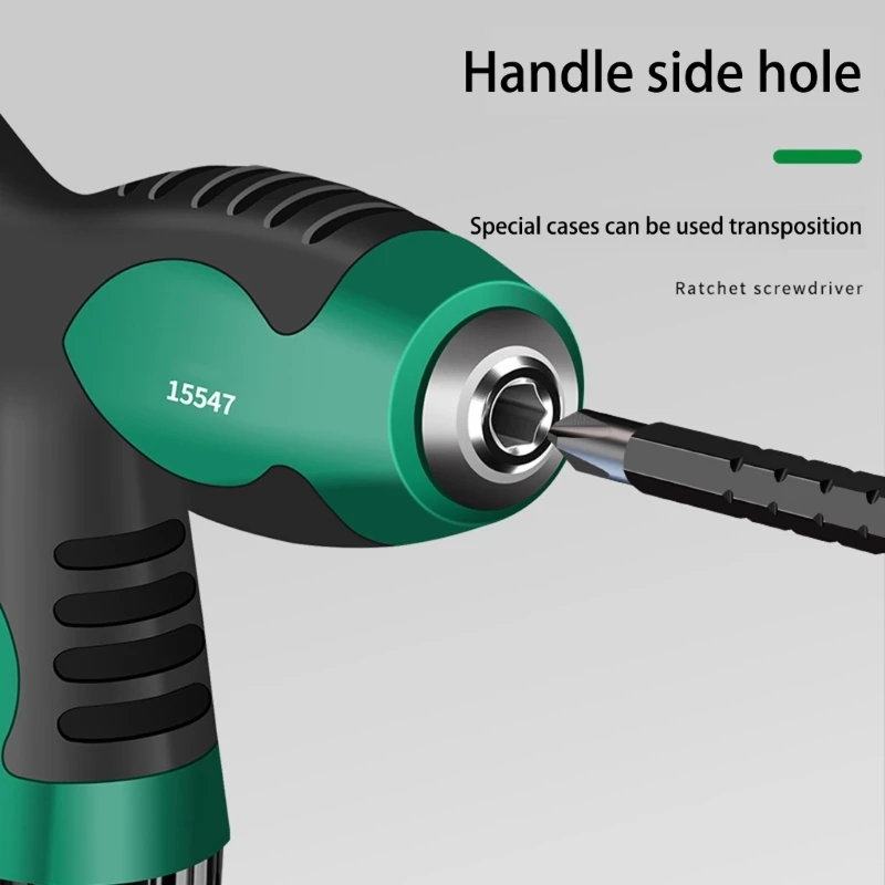 2-in-1 T-förmiger Haushalts-Ratschenschraubendreher-Satz mit isoliertem Griff für Elektrikerwerkzeug – Detail 9