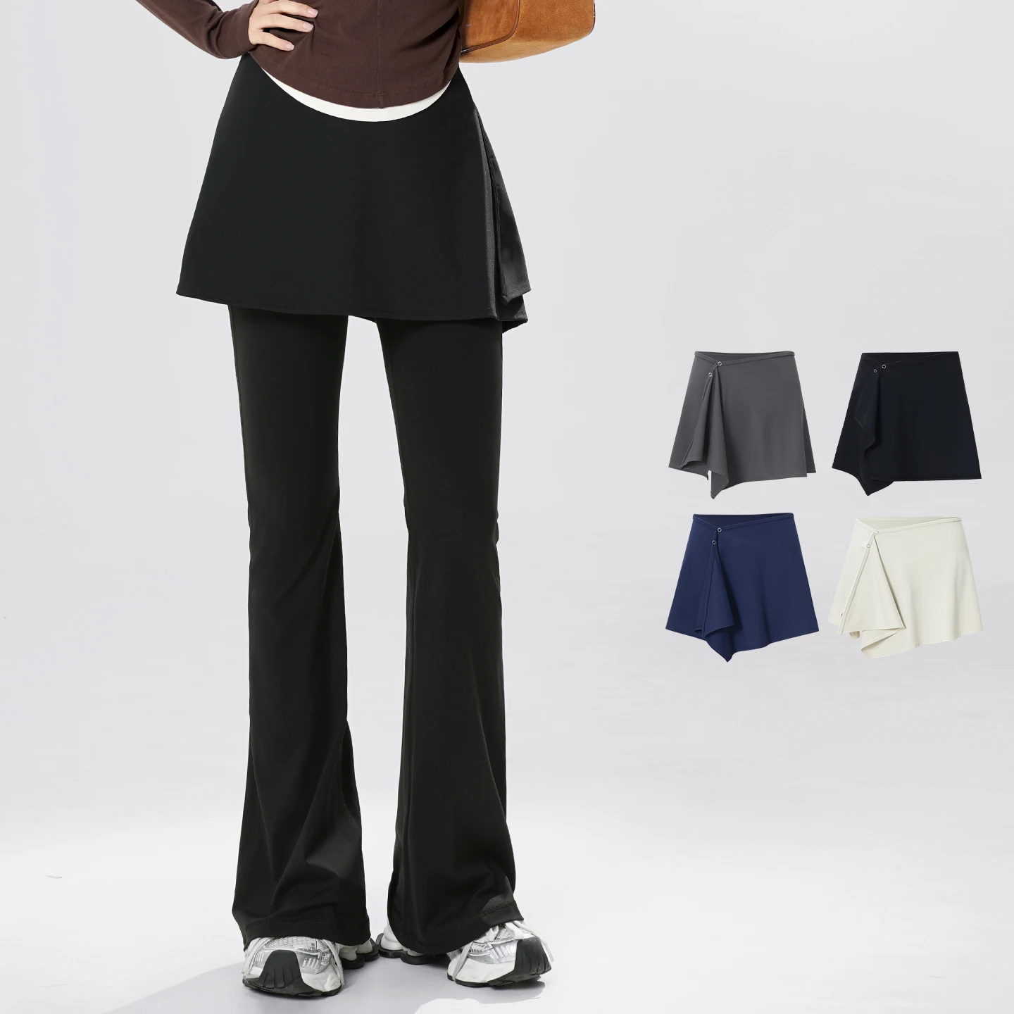 

Балетные юбки для женщин, танцевальные юбки и расклешенные брюки, нейлоновая асимметричная короткая юбка, брюки для фитнеса и йоги для взрослых