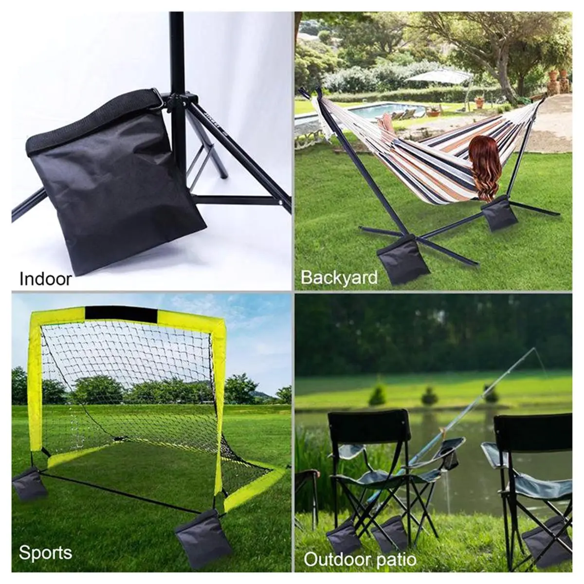 （2026 SUMMER）Heavy Duty Sandbag Weights for Tent and Photography, Windproof Canopy Sand Bags with Dual Zipper, 12kg Capacity