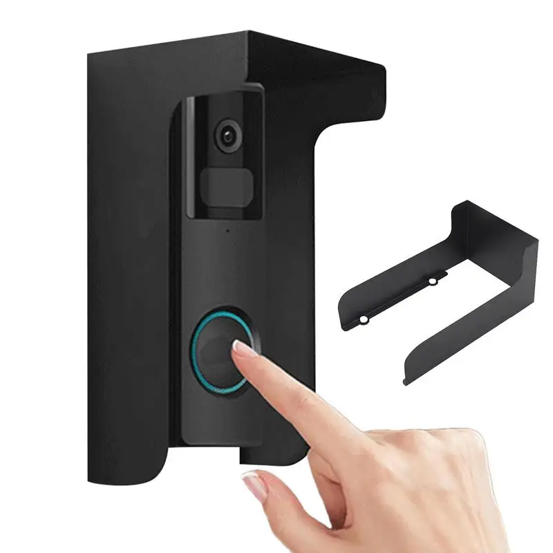 Doorbell Rain Cover With 4Pcs Screws metal Steel Doorbell Protector Anti-Glare Doorbell Button Card Reader Sun Shell
