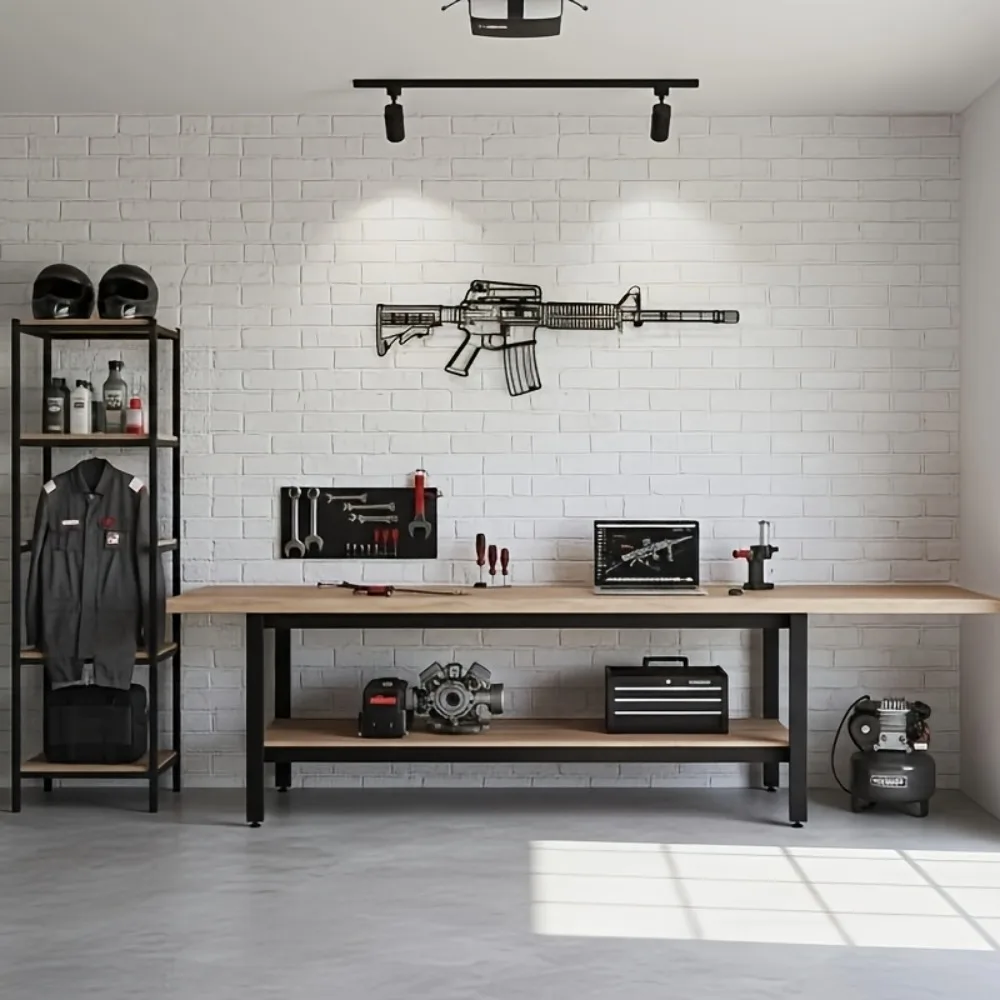 CIFbuy M4 Rifle AR15 Gun Silhouette Gaming Mouse Pad Non-Slip Rubber Base Edge-Locked Laptop Desk Mat - view 6