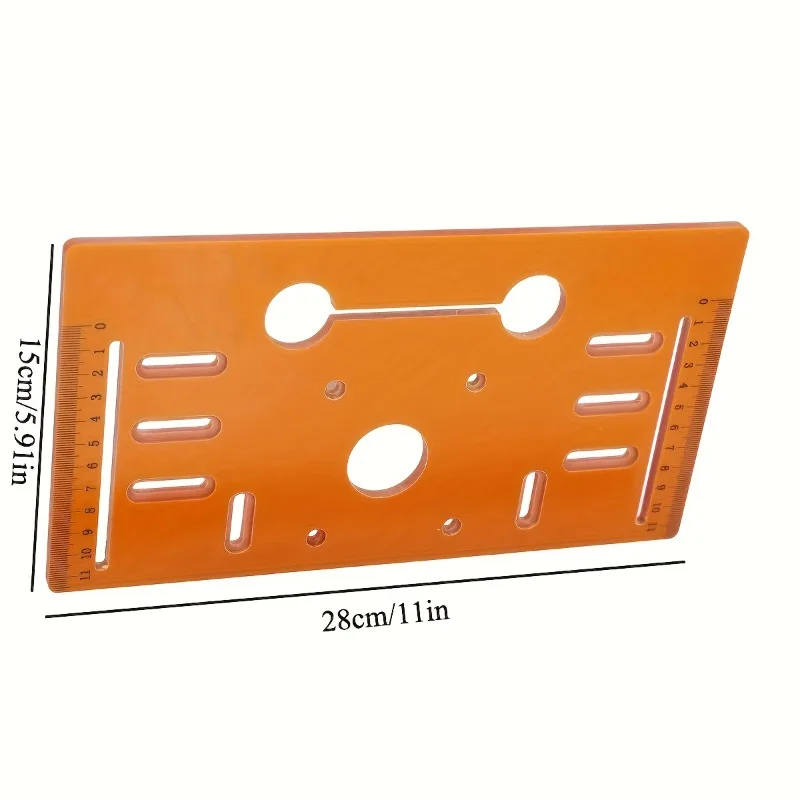 1pc Durable Orange Adjustable Base Plate for Wood Cutting Machines - Fit, Wear-Resistant with Circular Saw Guide, Ideal for Portable Saws, Adjustable Saw Guide|Enhanced Stability|Wearresistant Material, Woodworking Tools