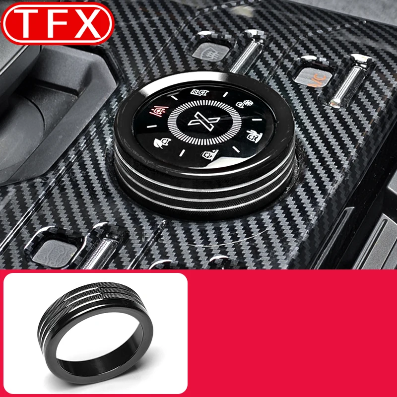 

For Chery Jetour T2 2024 2023 Car Central Control Knob Decorative Ring Gear Shift Interior Driving Knob Alloy Auto Accessories