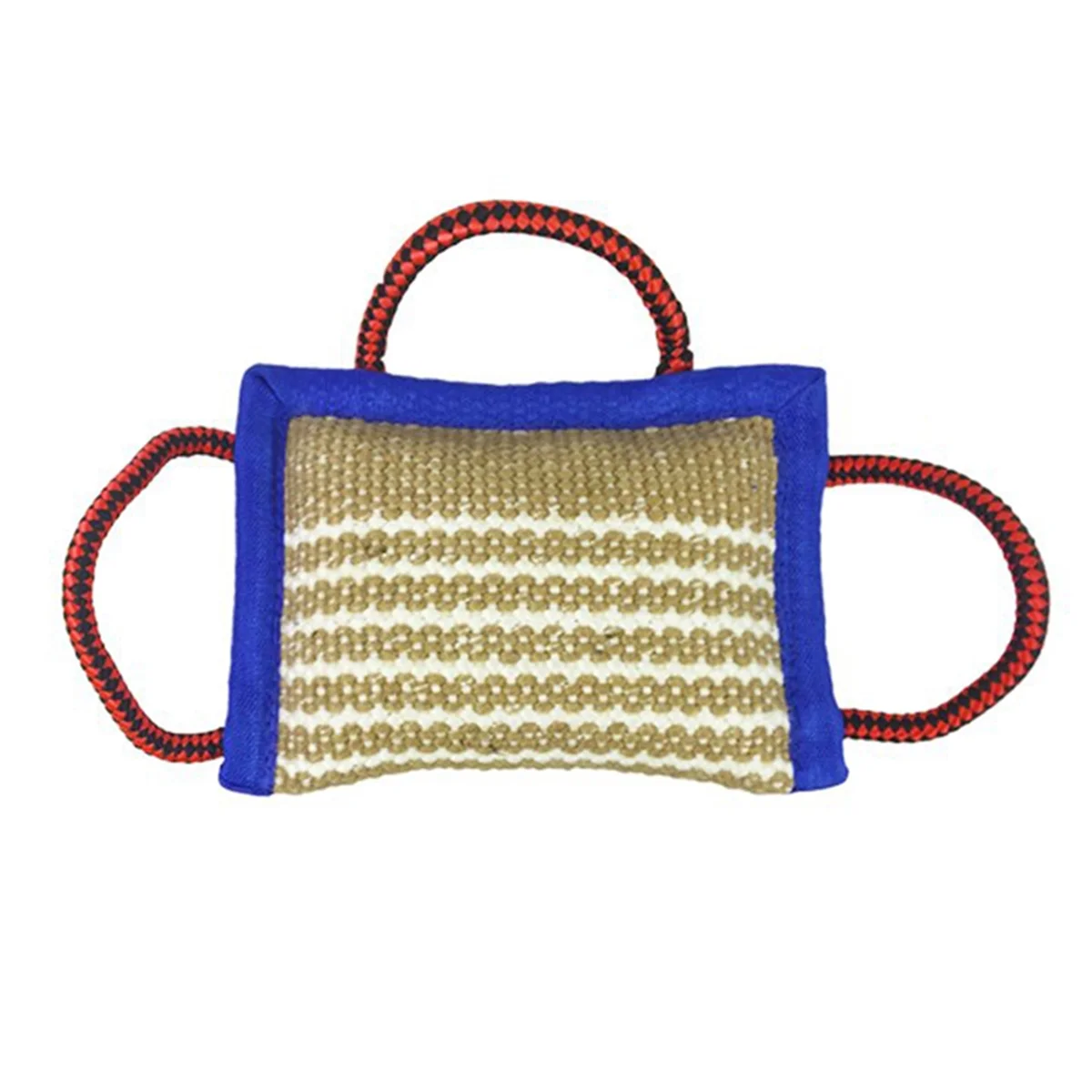 

AD04-Popular Small Dog Training Bite & Pull Toy Puppy Interactive Pet Toy with 3 Handles Pet Supplies