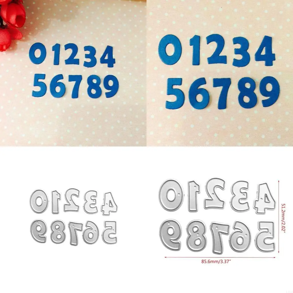 L43A Numbers Metal Cutting Dies Stencil DIY Scrapbooking Album Stamp Paper Card Embos