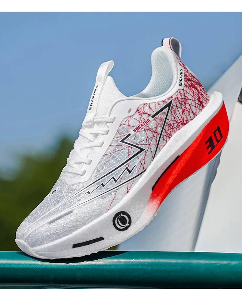 Herren-Laufschuhe mit Carbonplatte für Marathon, Spezial-Sportschuhe, Atmungsaktiv, Leichtgewichtig, Bequeme Damen-Sneaker für Athleten – Detail 29
