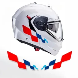 1Pair Geometric Creative Design Motorcycle Helmet Stickers Waterproof Racing Helmt Decals for Arai Shoei AGV HJC Shark LS2 Bell