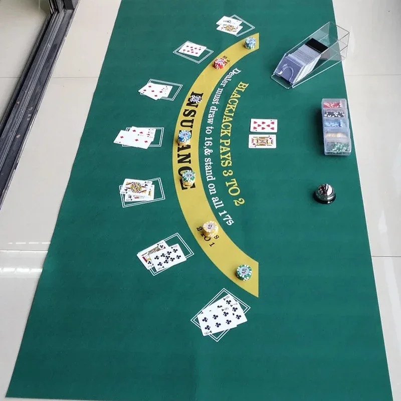 180x90cm Casino Game Table Cloth Non-Woven Desktop Poker Table Mat Entertainment Cover for Blackjack