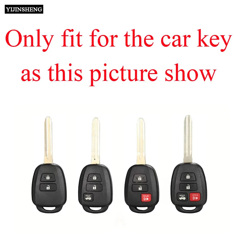 Zinc Alloy Car Key Case Cover For Toyota Hilux Innova Avanza Rush Veloz For Daihatsu Rocky Perodua Axia 2/3/4 Buttons Remote Key