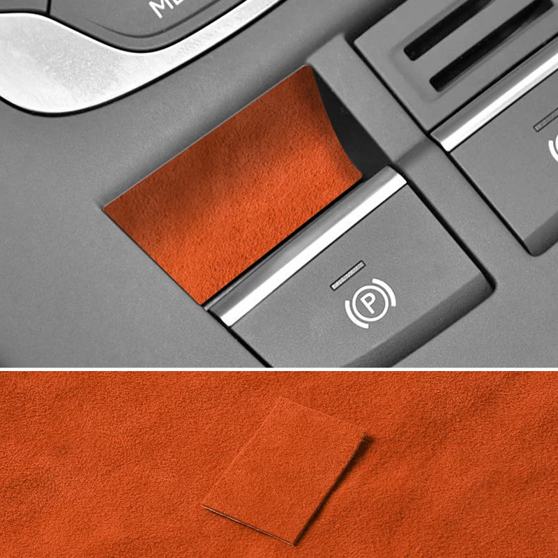 For Audi Sport Performance 8V A3 S3 (2014-2019) Made of Alcantara Car Handbrake Button Knob Trim Sticker Interior Accessories view 4