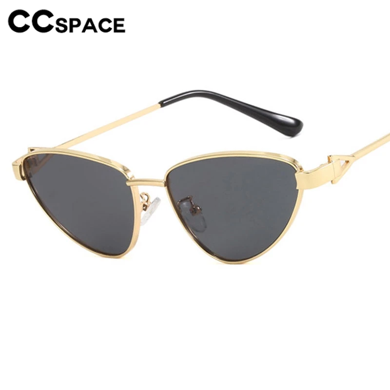 New In Triangle Cat Eye Sunglasses Fashion Luxury Female Metal Sunscreen Suneyeglass PARTY Sand Perform Gafas De Sol 300459