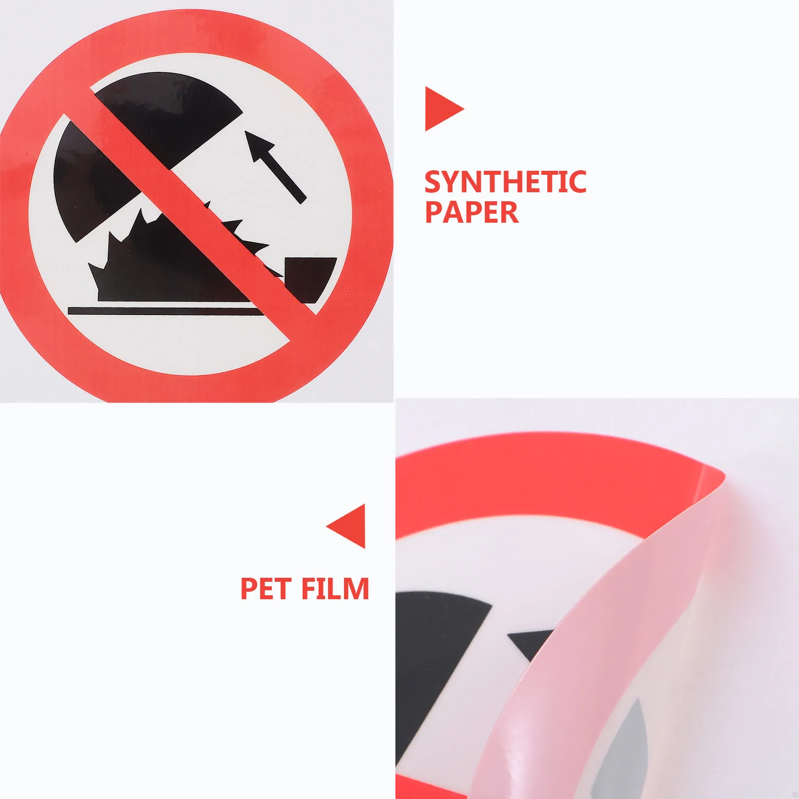 2Pcs Do Not Touch Sign Bright Safety Warning Stickers Self Adhesive Caution Decals for Factories Hospitals Schools Traffic