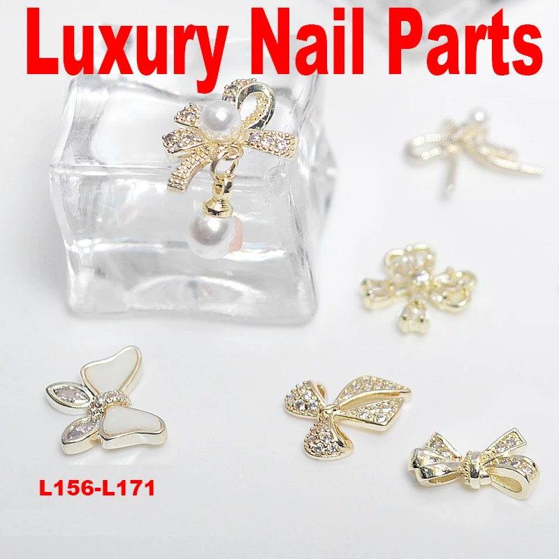 10pcs\bag designer nail charms metal luxury nail parts DIY brand nail arts jewelry wholesale L156-171