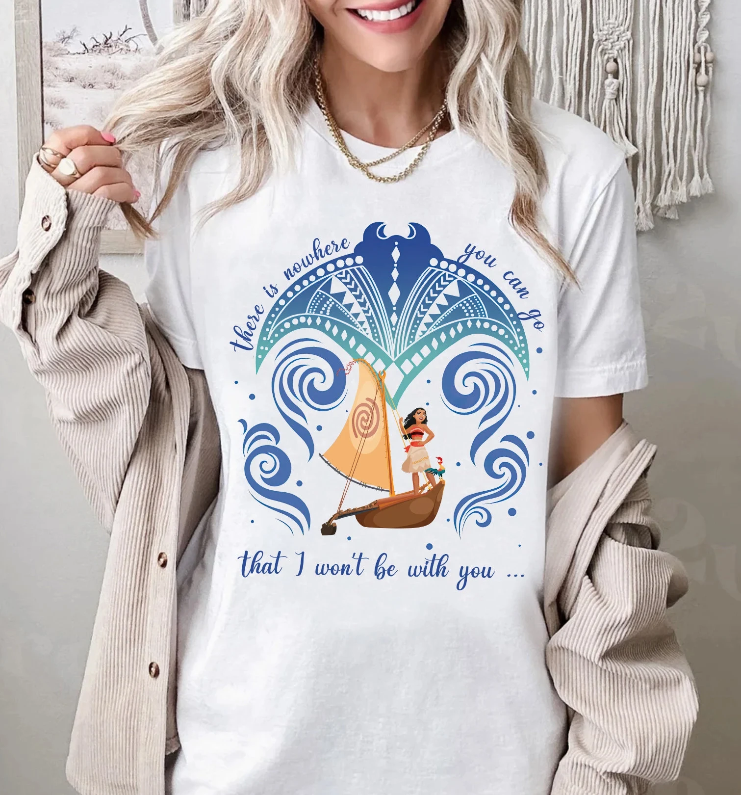 

There Is Nowhere You Can Go Moana And Grandma Tala Shirt Moana T-shirt Disney Girl Shirt Moana Manta Ray Tribal Tee