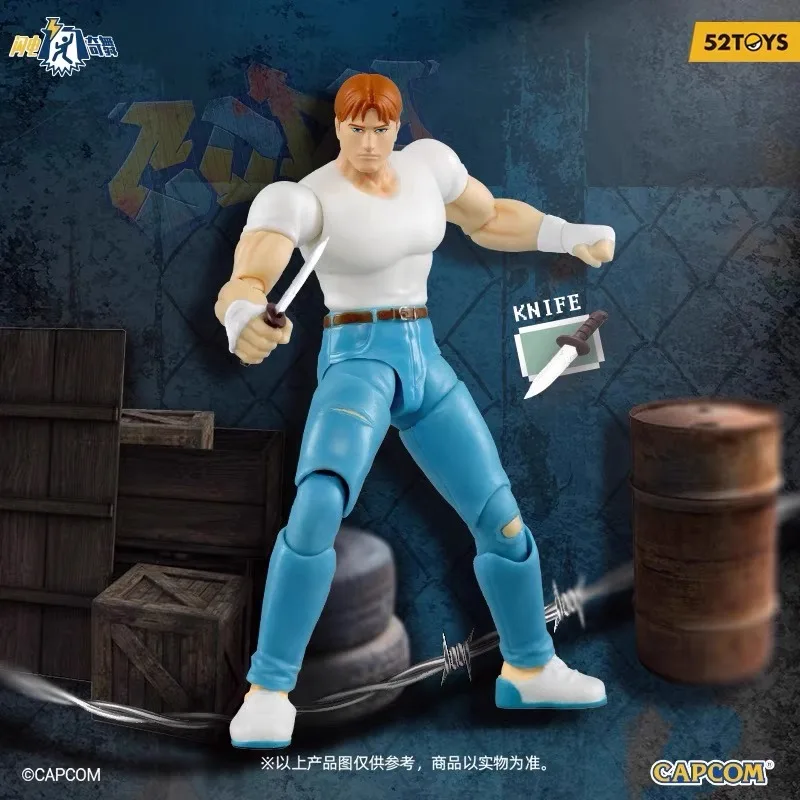 New 52TOYS CAPCOM 1/18 3.75 Inch Action Figure Final Fight Guy Animation Model Toy Collection Decoration Children Holiday Gift