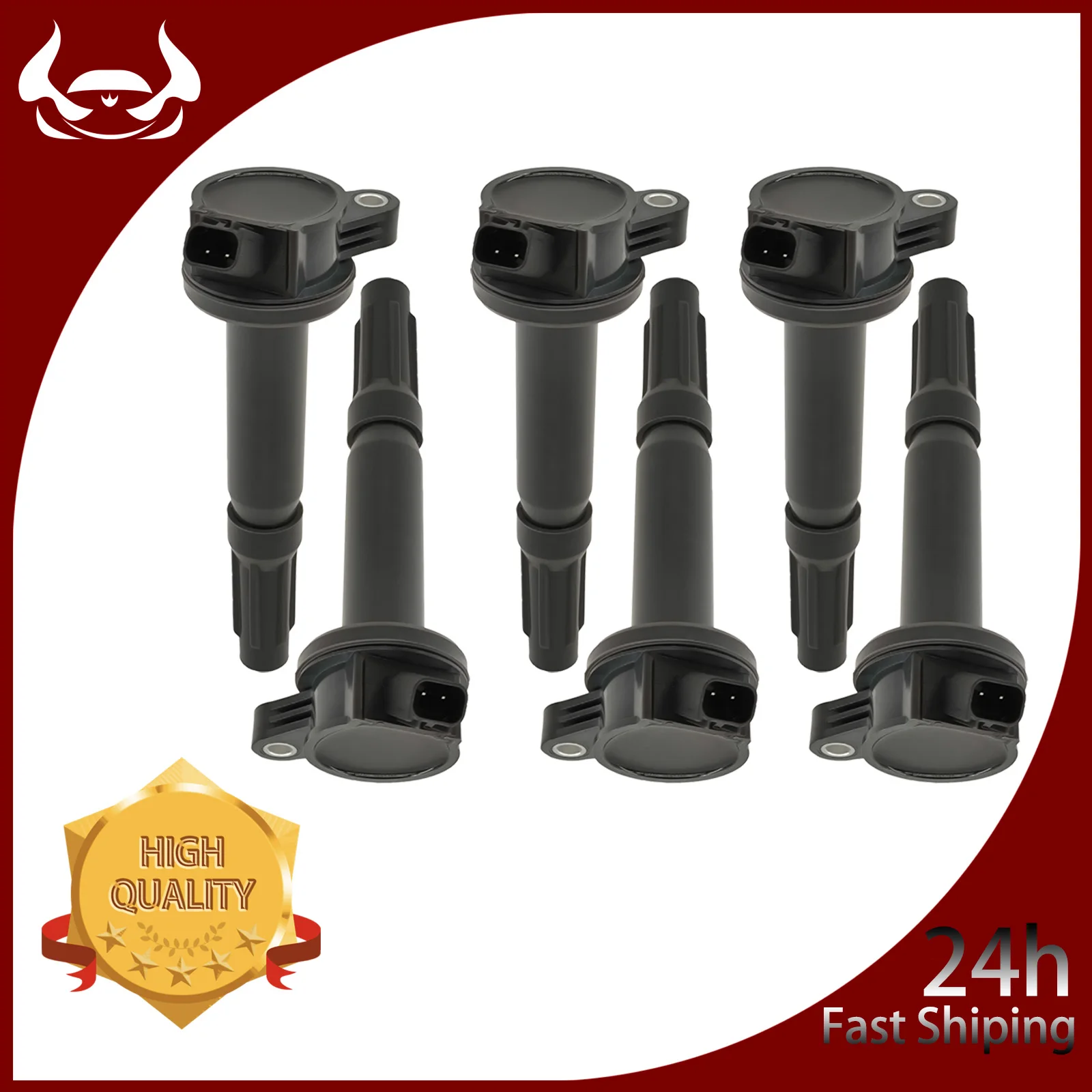 

6pcs New Ignition Coil Replacement Of FORD USA ESCAPE MERCURY MILAN Saloon Replacement Of 6ESE-12A375-BA 6E5Z-12029-BA