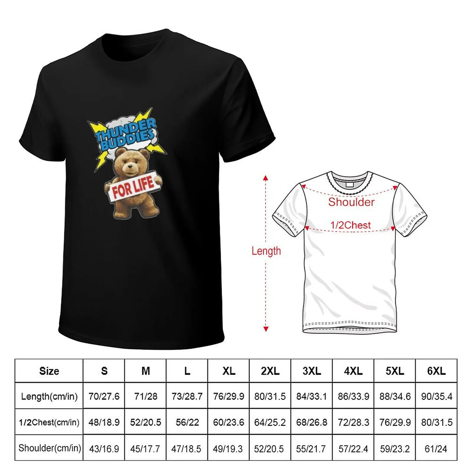 Ted Thunder Buddies T-Shirt man t shirt luxury T-Shirt