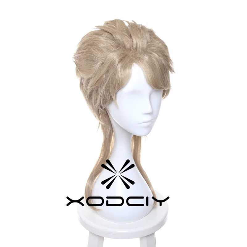 

Dio Brando Cosplay Wig Jojo Bizarre AdventureHeat Blonde Resistant Synthetic Hair Wigs + Wig Cap