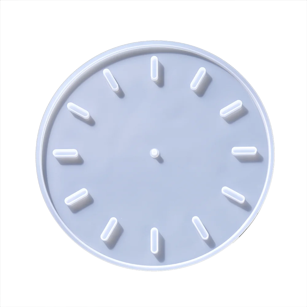 Large Clock Resin Mold Round Clock Silicone Mold Wall Hanging Clock Epoxy Mold with Pointer for DIY Crafts Jewelry Making