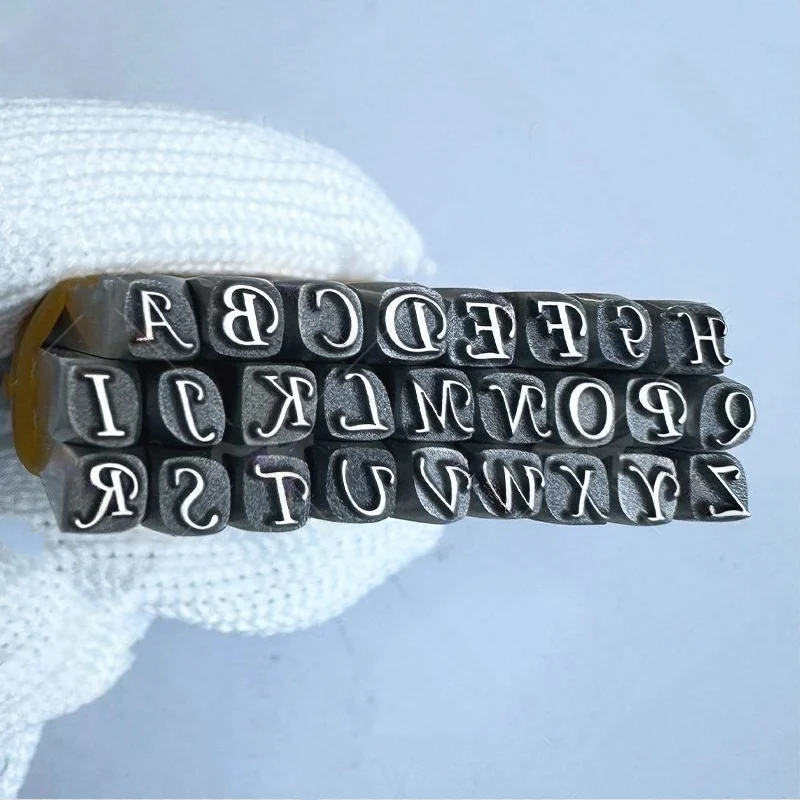 Jewelry Stamping Dies: 26 English Alphabet Steel Stamps for Gold and Silver Jewelry Engraving Patterns Jewelry Engraving Tools