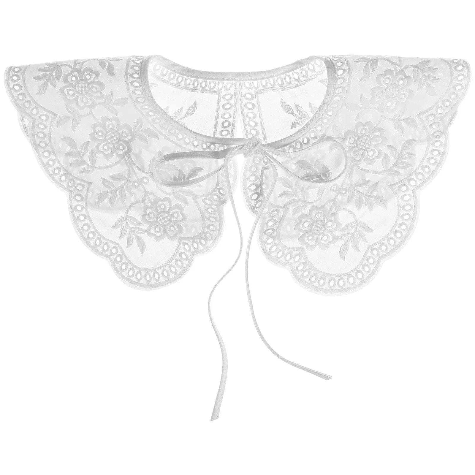 القطن وهمية طوق للنساء المطرزة الدانتيل انفصال كاذبة طوق قميص بلوزة زي الاكسسوارات النساء زي الملحقات #6