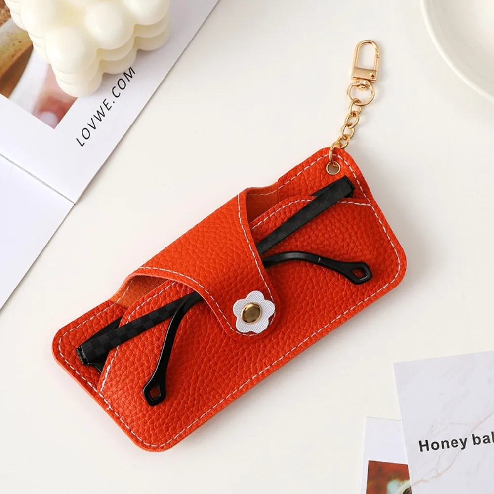 

Модный чехол для очков с цветочным принтом и зажимом, портативная сумка для хранения, кожаный чехол для солнцезащитных очков, очки