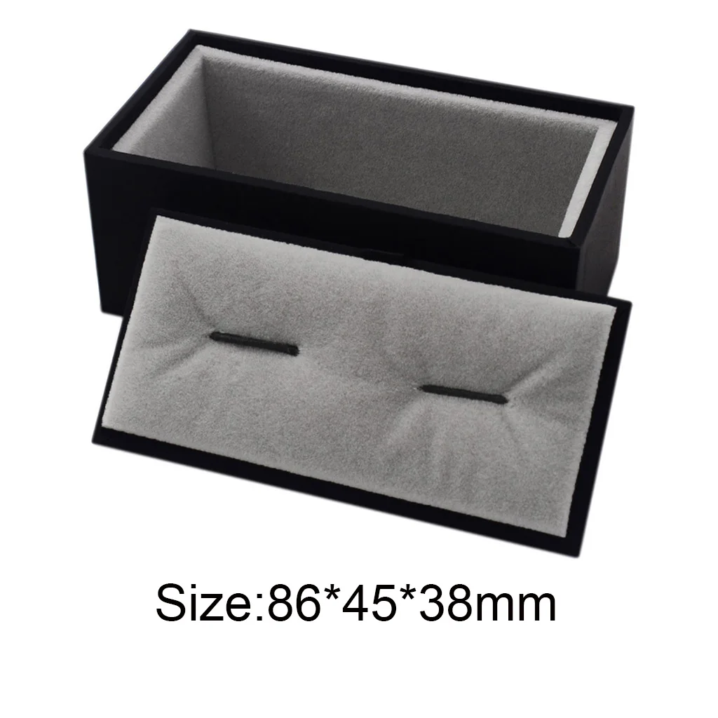 SAVOYSHI Black Jewelry Box New Small Leatherette Paper Materials Package Cufflinks Gift Box Customization