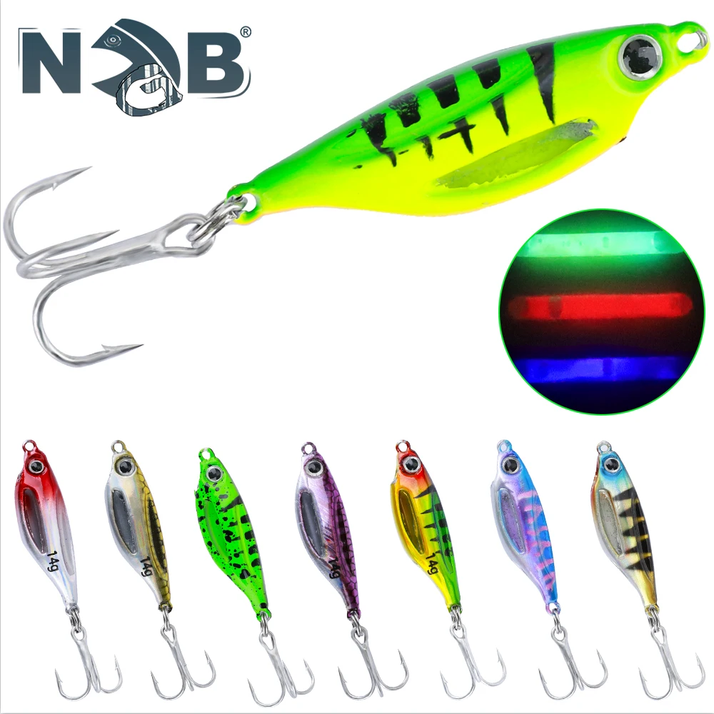 NGB Señuelo jig duro ojo 3D luminoso con barras para lubina trucha - imagen 5