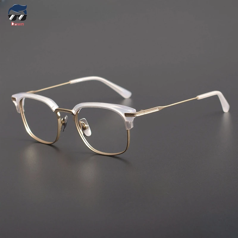 

DTX2080 Retro Fashion Eyebrow Frame Pure Titanium Glasses Business Women Show Face Small Myopic Presbyopia Prescription Glasses