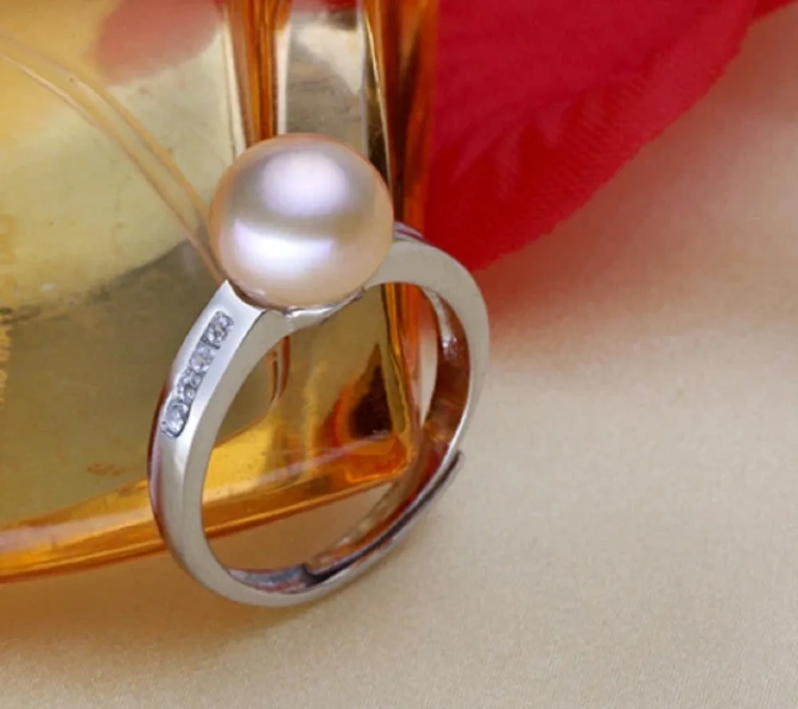 

Редкий размер кольца с натуральным розовым жемчугом Южных морей AAA10-11 мм — регулируемый рот кольца 925s