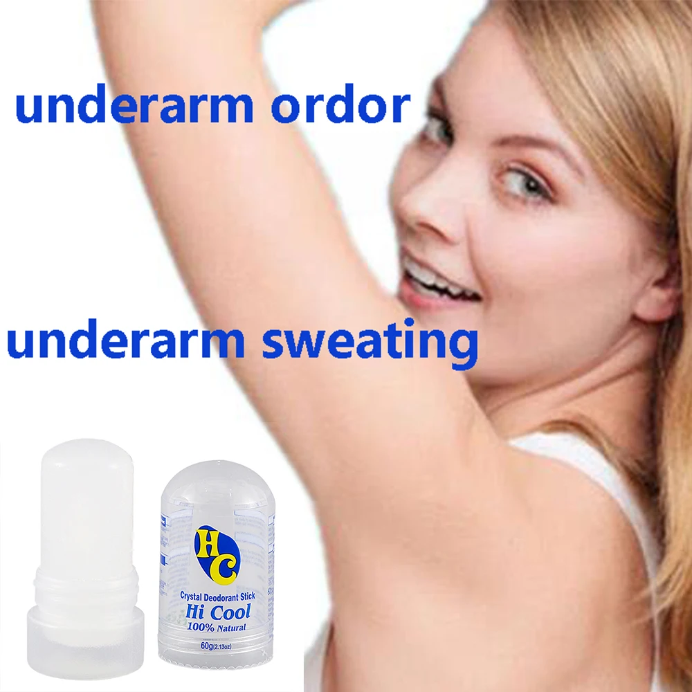 

Sdatter 100% Natural Antiperspirant Deodorants Stick Antiperspirants Alum Crystal Deodorant Stick Underarm Removal 60g