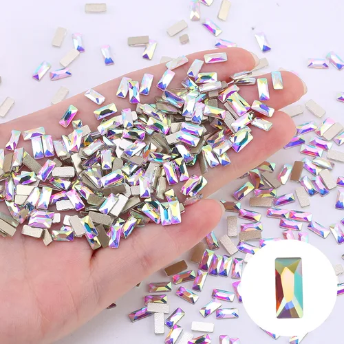 Imagen 2 del producto K9 100 Uds AB decoración de uñas de diamante en forma de ilusión con gota de agua ojo de caballo diamante vidrio fondo plano decoración de uñas de diamante