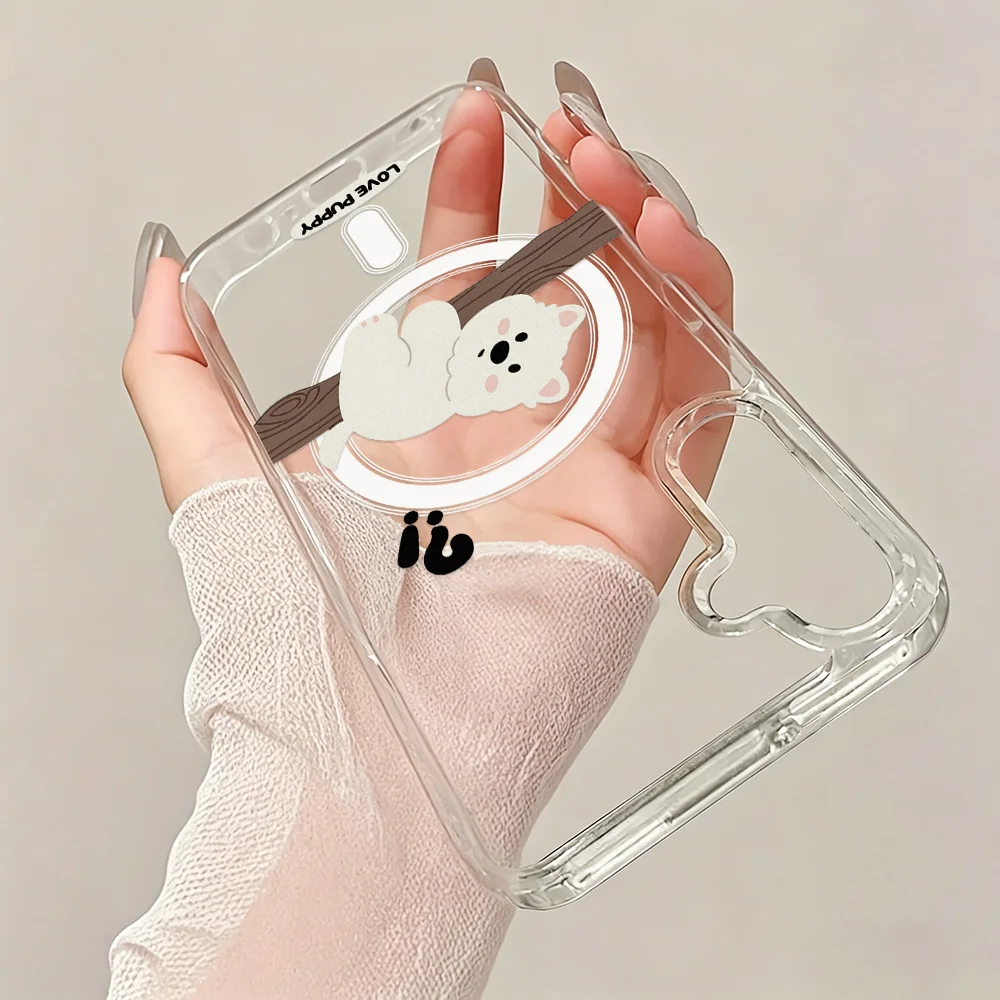 Magnetic Phone Case for Samsung Galaxy S26 Plus S25 Edge S24 FE S23 S22 Ultra Cases Cute West Highland White Terrier Puppy Funda view 5