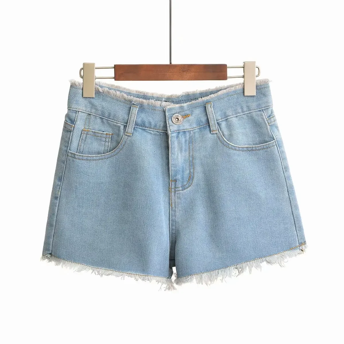 New Summer Vintage High-Waisted Slimming Denim Shorts Women's Loose Fit Casual A- Line Korean Style Heat Pants