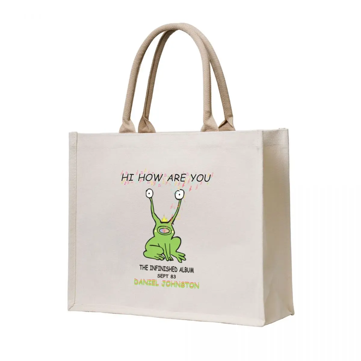 

Hi How Are You Daniel Jhonston Colored Tote Bag eco bag folding Canvas shoulder bag woman shopping