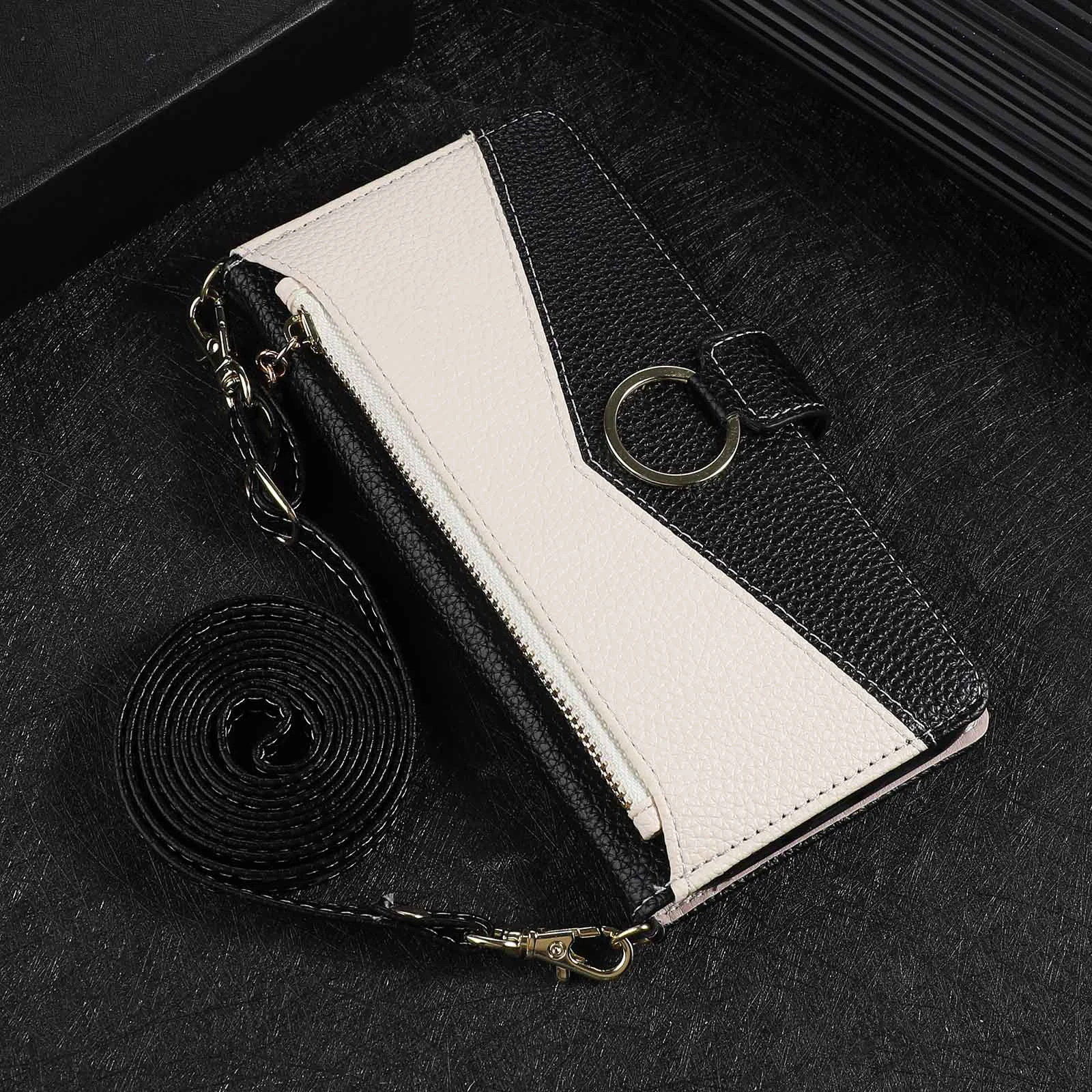 For Samsung Galaxy S26 S26+ S26 Ultra Wallet Case Crossbody Strap Magnetic Zipper Pocket PU Leather Flip Shockproof Kickstand