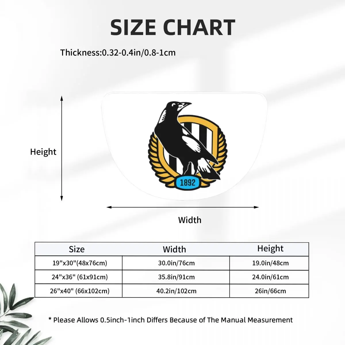 Newcastle United Logo Alternatif Soft Flannel Half Round Doormat Non Slip Bathroom Mat Absorbent Floor Carpet for Home Bedroom